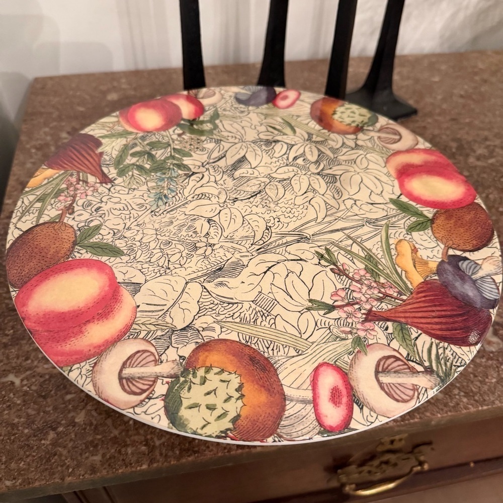 John Derian Harvest Print Cake Stand - Picture 3 of 3